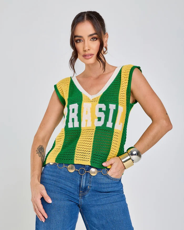 Regata Tricot Arena Brasil Copa 2026 - 🔥Compre 1 Leve 2 (Somente Hoje)🔥